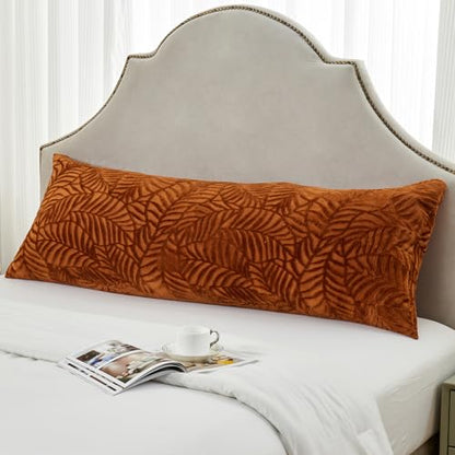 SOCHOW Fall Body Pillow Cover 21x54 Inches,1 Pack, Caramel - color: Caramel, size: 54" x 21" (Pack of 1)