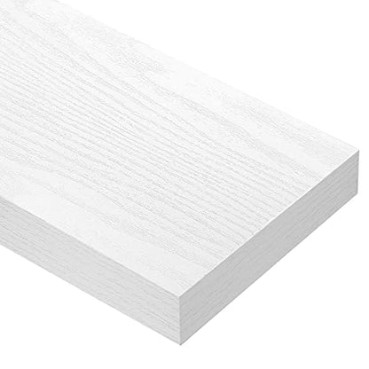 QEEIG Bathroom Floating Shelves for Wall (White, Set of 2, 15.7") - color: C. White, size: 15.7"