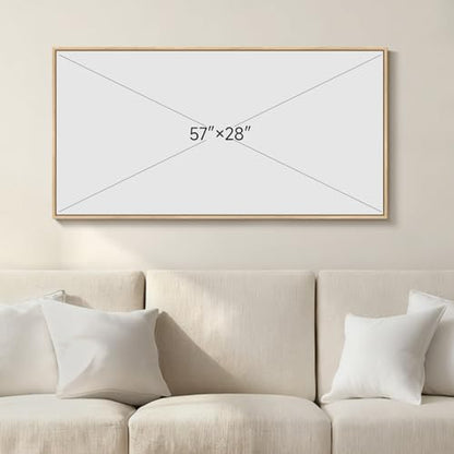 Extra Large Framed Sage Green Abstract Wall Art for Living Room, 60x30 Inch - color: Green White, size: 60"L x 30"W