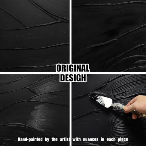 Extra Large Wall Art For Hotel Office Abstract 3 Piece Set 59 X 118 Inch - color: Black, size: 60"L x 60"W(1 Pieces) , 60"L x 30"W(2 Pieces)