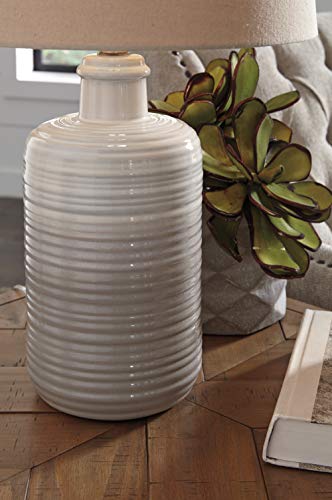 Signature Design by Ashley 25 in Ceramic Table Lamp Set of 2, Taupe - color: Taupe