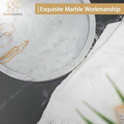 Italian Natural Marble Bathroom Vanity Tray - color: Carrara White