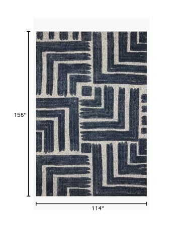 Loloi Hagen Blue/White 9'-6" x 13' Area Rug - color: Blue / White, size: 9'6" x 13' (Rectangular)