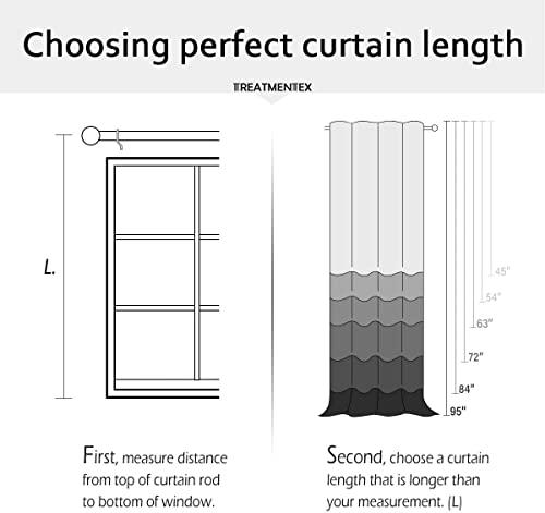White Semi Sheer Curtains for Bedroom Living Room Linen Textured 52x63 2pcs - color: White - Grommet Top, size: 52"W x 63"L (Pack of 2)