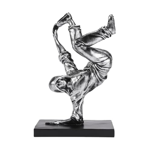 Resin Street Dance Figurine Silver Dancing Man