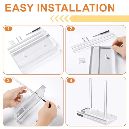 CHEPULA Clear Plate Stands for Display, Acrylic Display Stand