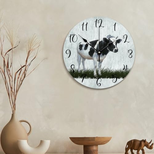 Holstein Cow Wall Clocks Farm Milk Cow Kitchen Wall Clock - color: Style-8, size: 12 Inch