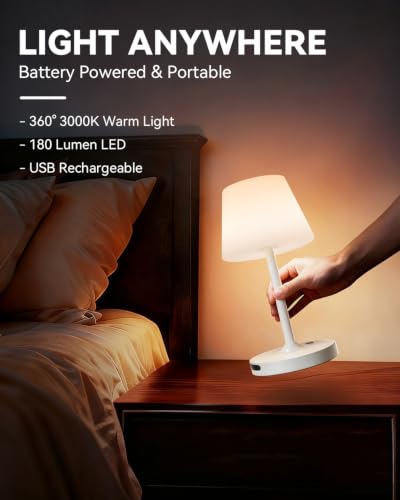 SAIWEYA Outdoor Waterproof Shower Lamp, 5200mAh Rechargeable Bathroom Lamp - color: White, size: 5200mAh