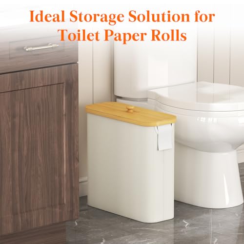 Lifewit Toilet Paper Storage Holder, Extra Large Stand Basket, 30L, White - color: White, size: 30L