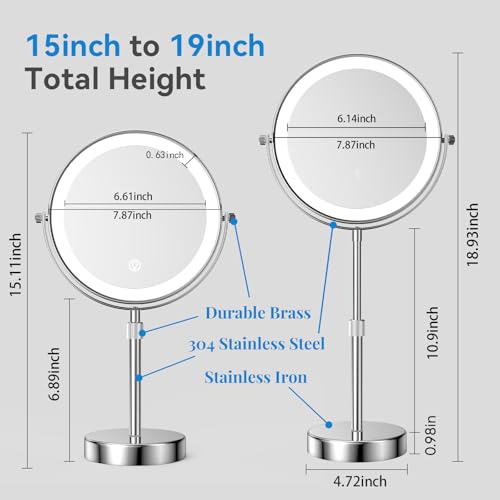 Nicesail Magnifying Lighted Makeup Mirror Height Adjustable