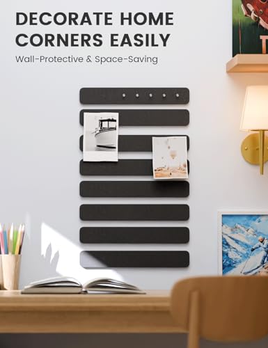 Fluxynara 13" x 2" Felt Wall Panels, Black - color: Black, size: 8-pack