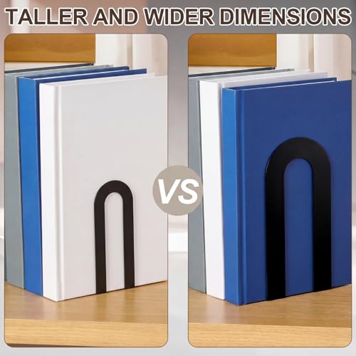 Chunful Metal BookEnds Shelves - color: Black, size: 7.5*5.75*3.5in