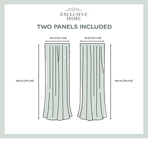 Exclusive Home Darma Sheer Linen Rod Pocket Curtain Panel Pair, 50"x84", Yellow - color: Yellow, size: 50"W x 84"L (Pack of 2)