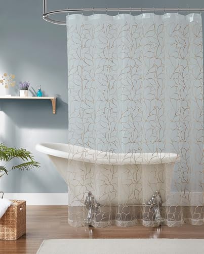 Warm Home Designs 72x72 Shower Curtain with Linen Embroidery. OLS Linen 72 - color: Linen