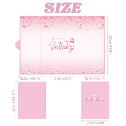 Crenics Pink Happy Birthday Guest Signature Book Alternative 18" x 12" - color: Pink - 2