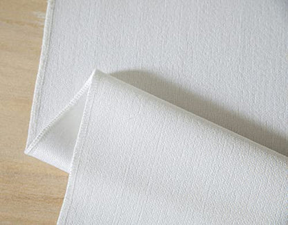 ZeeMart White Table Runners 60 Inches Long, Burlap Linen Style Rustic Farmhouse Table Runner, Boho Woven Dining Table Runner, 13x60 Inches, White - color: Classic Burlap/White, size: 60" x 13" (Rectangular)