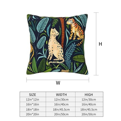 Abstraction Jungle Leopard Tiger Throw Pillow Cover Velvet 18IN - color: Color-27, size: 18" x 18" (Pack of 1)