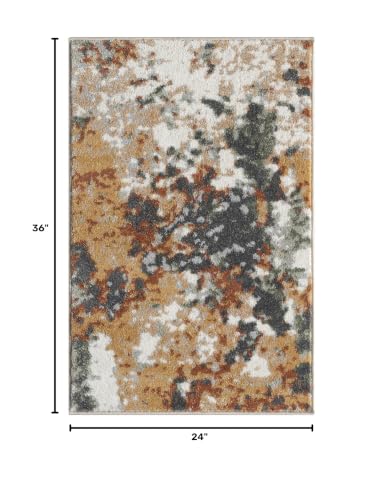 Keen Home Design Abstract Non-Shedding Entryway Rug, Soft Thick Pile, 2x3 - color: Skies Green, size: 2' x 3' (Rectangular)