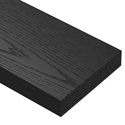 QEEIG Bathroom Floating Shelves for Wall (Black, Set of 2, 15.7") - color: B. Black, size: 15.7"