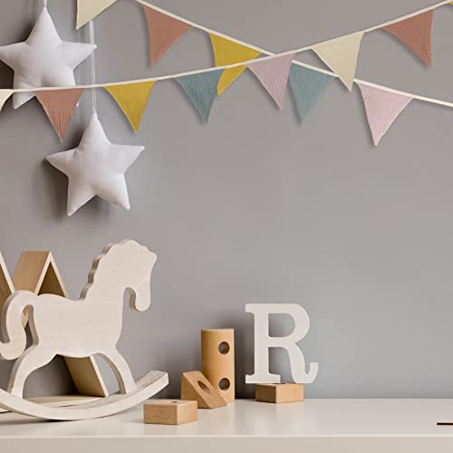Oudain 2 Pcs Pennant Banner Flags Nursery Garland Triangle, Rainbow Color - color: Rainbow Color