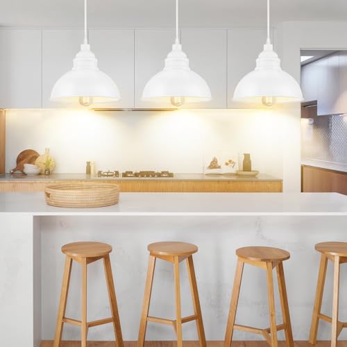 Plug in Pendant Light, 15FT Hanging Lights with Plug in Cord - color: Large white