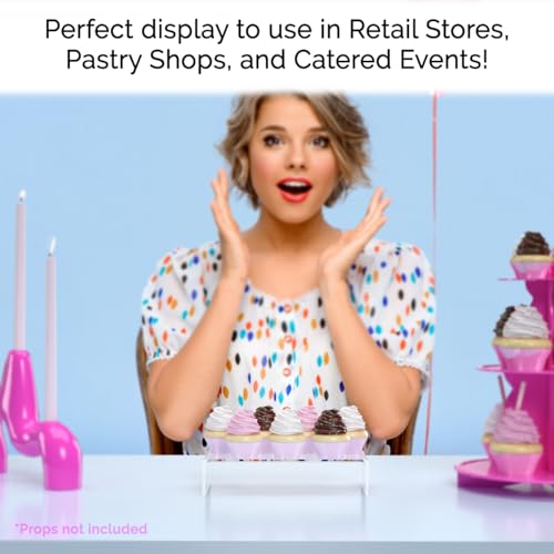 Marketing Holders 2 Pack Acrylic Riser Display Platform 9 Inch Wide by 4.5 Inch Deep Clear One Piece Lucite Retail Product Showcase Shelf Merchandising Platform Pedestal for Expos and Tradeshows - size: 9"W x 4.5"D x 2"H Riser