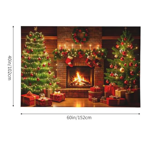 mutakin Christmas Tapestry Wall Hanging Aesthetic For Bedroom Living Room Dorm - color: Christmas
