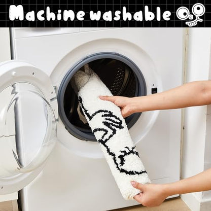 Drydiet U Shaped Toilet Rug Washable Cute Bath Mat 24x20,Stick Figure - style: Bad Smell Humorous