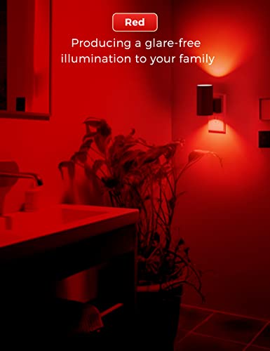 L LOHAS LED Red Night Light, Circadian Night Lights Plug into Wall, 4 Pack - color: Red, size: 4 Pack