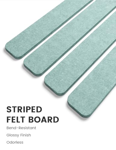 Fluxynara 13" x 2" Felt Wall Panels, Coastal Dawn - color: Coastal Dawn, size: 8-pack