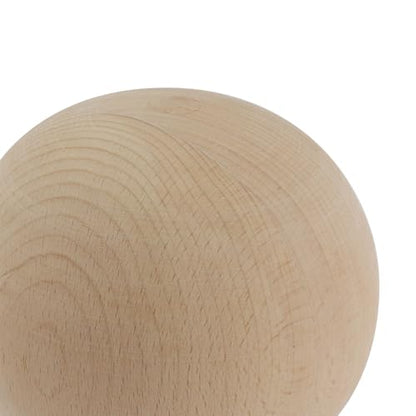 Bed Post Finial Unfinished Wood Finials, 4-3/4" Dowel Finial,2PCS - color: Wood, size: 5-1/2"×4-3/4"