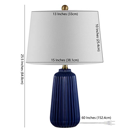 SAFAVIEH Sawyer Table Lamp, 24" Navy Blue TBL4344B - color: Navy Blue