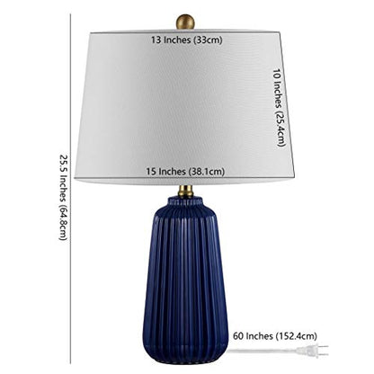 SAFAVIEH Sawyer Table Lamp, 24" Navy Blue TBL4344B - color: Navy Blue