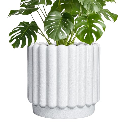 Ceramicfor Ceramic Plant Pot, 9.6 Inch, White - color: Matte White, size: 9.6 Inch
