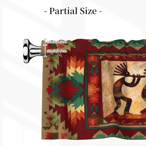 Southwest Valances for Windows Rod Pocket Curtain Valance 1 Panel Short Curtains for Kitchen Bathroom Living Room Bedroom Window Treatments - color: Southwest