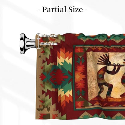 Southwest Valances for Windows Rod Pocket Curtain Valance 1 Panel Short Curtains for Kitchen Bathroom Living Room Bedroom Window Treatments - color: Southwest