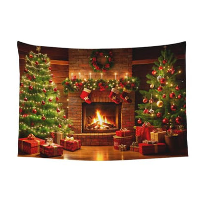 mutakin Christmas Tapestry Wall Hanging Aesthetic For Bedroom Living Room Dorm - color: Christmas