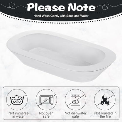 Nuogo 10 Pack 8.5 Inches Wooden Dough Bowls Bulk Rustic Bowls, White - color: White, size: 8.5 Inches
