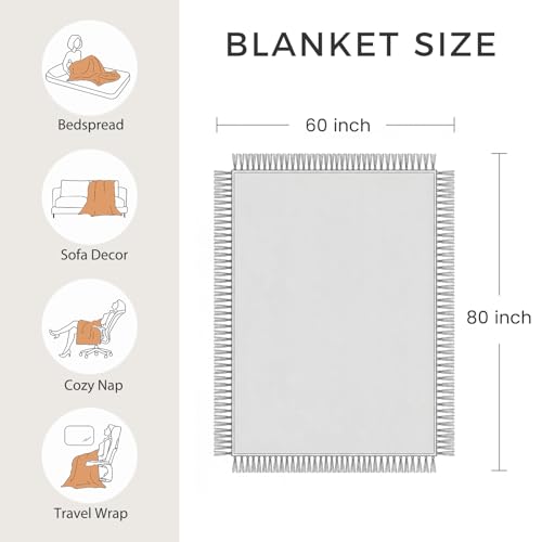 LUTBM Boho Throw Blanket for Bed 60"x80", 100% Cotton Cozy Couch Blankets - color: Animal-bird-a, size: 60"×80"
