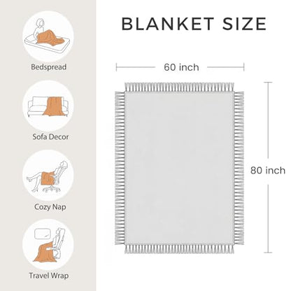 LUTBM Boho Throw Blanket for Bed 60"x80", 100% Cotton Cozy Couch Blankets - color: Animal-bird-a, size: 60"×80"