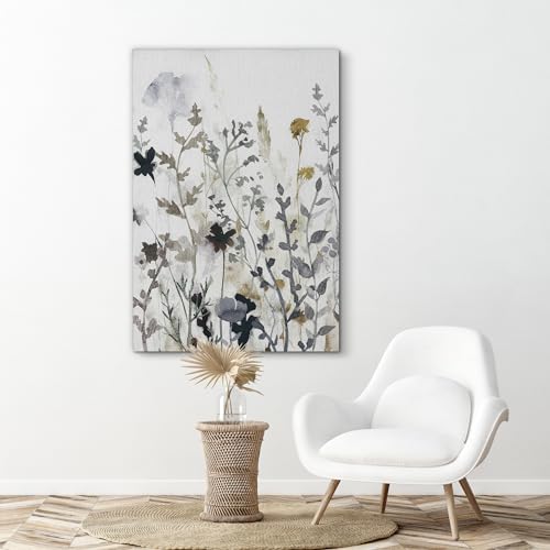 SIGNFORD Canvas Print Wall Art Watercolor Wild Flower Nature Wilderness Illustrations Floral Botanical Print Modern Art Decorative Multicolor Rustic Cozy for Bedroom - 12"x18" - color: Ab04-2312-nic21, size: 12" x 18"