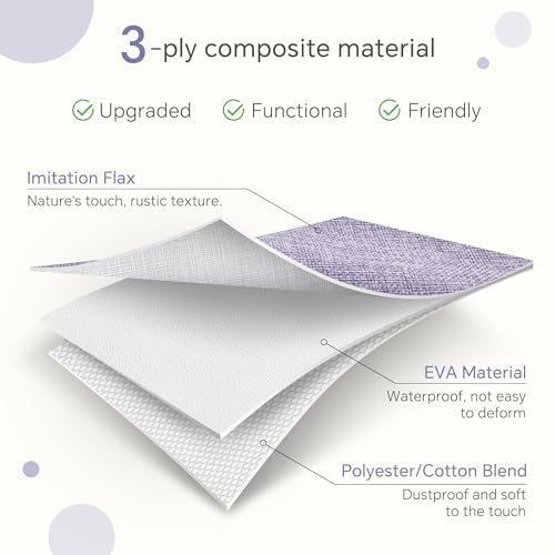 FinishingBo 11 inch Cube Storage Bin with Handles 6 Pack - color: White/Purple-6 Pack