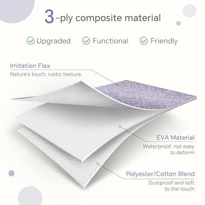 FinishingBo 11 inch Cube Storage Bin with Handles 6 Pack - color: White/Purple-6 Pack