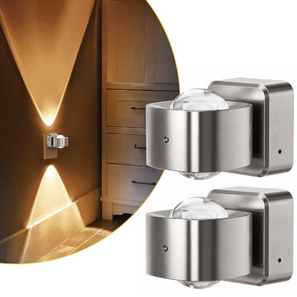 L LOHAS LED Night Light Projector, Night Lights Plug into Wall Light Sensor - color: Silver