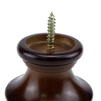 T Tulead Wood Curtain Rod Holders Brown Drapery Rod Holder Pack of 2 - color: Brown-2pcs