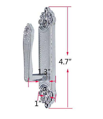 Ailejia 1 Pair Zinc Alloy Curtain Holdbacks Tassel Curtain Tieback Hooks Multi Use Wall Hook (Silver White) - color: Silver White