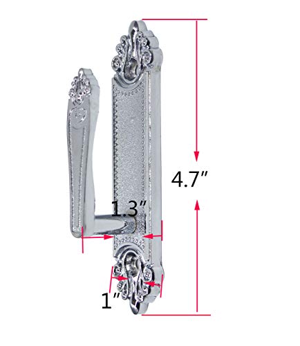 Ailejia 1 Pair Zinc Alloy Curtain Holdbacks Tassel Curtain Tieback Hooks Multi Use Wall Hook (Silver White) - color: Silver White
