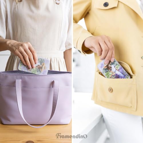 Framendino, 5 Pack Mini Tinplate Tin Boxes Lavender Trinket Jewelry Coin Containers for Jewelry Storage Case - color: Lavender 2