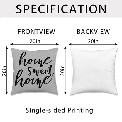 Hexagram Throw Pillow Covers 20x20, Gray Outdoor Pillow Covers Set of 4 - color: Grey, size: 20" x 20" (Pack of 4)