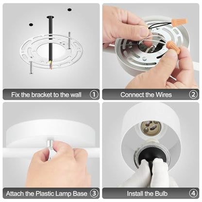 BoostArea 2-Light Led Track Lighting,White Ceiling Lighting Fixtures,Wall Sconces Ceiling Spotlight with Foldable Light Arms for Kitchen, Closet, Bedroom,GU10 Socket, Bulbs Not Included - color: 2 light White